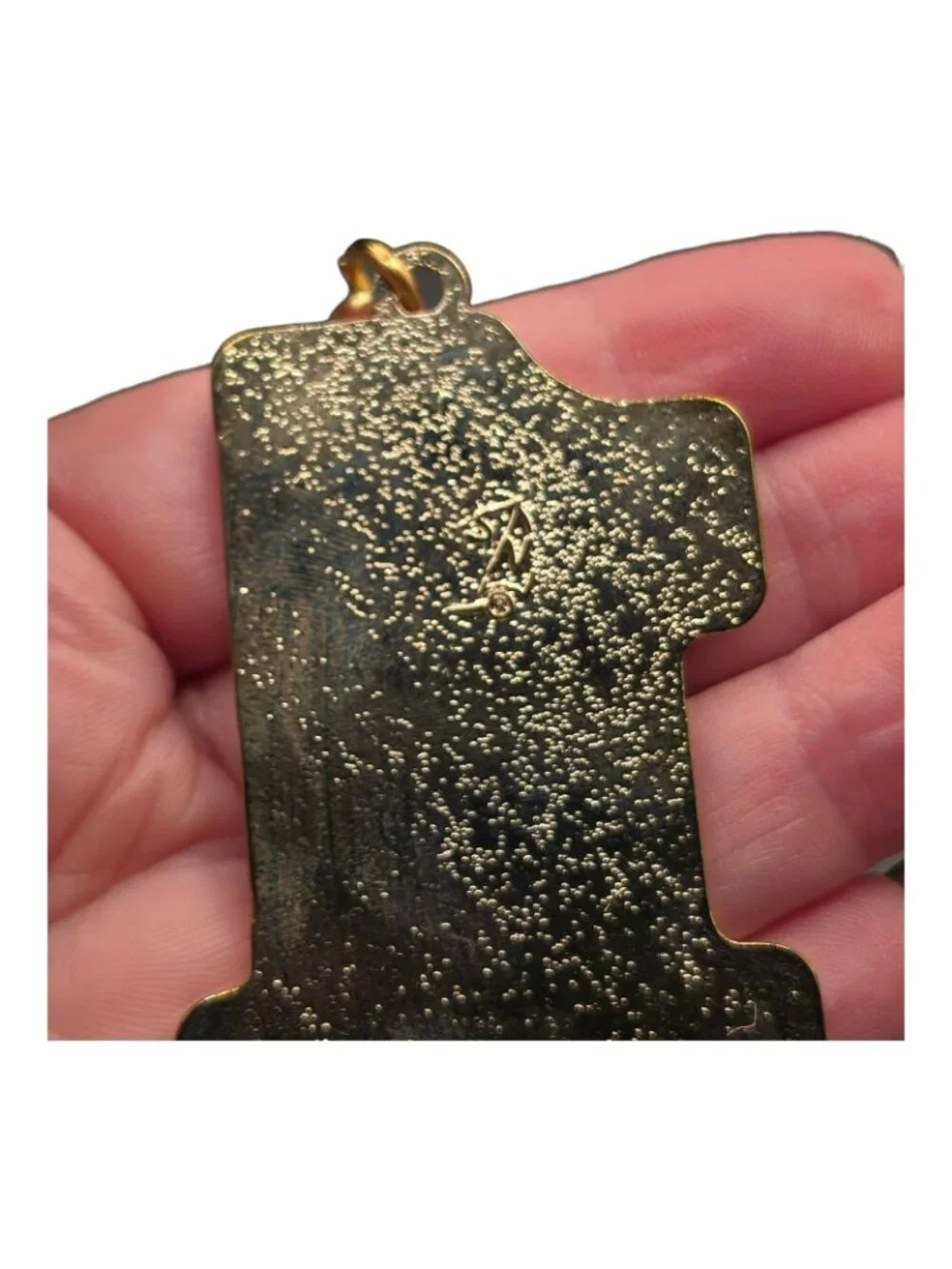 #1 Dad Vintage Keychain Red Gold-Tone Metal Classic Design
